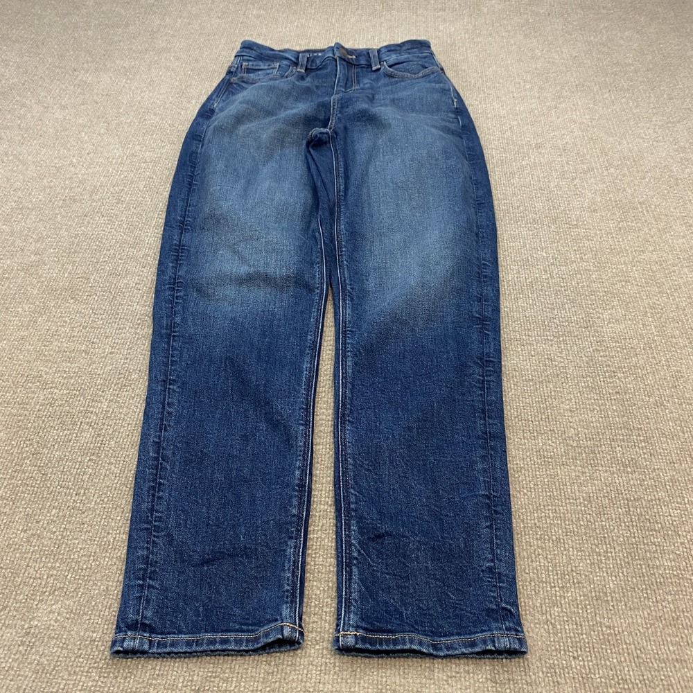 American Eagle Outfitters Curvy Mom Jeans Womens 0 Med Wash High Rise Stretch